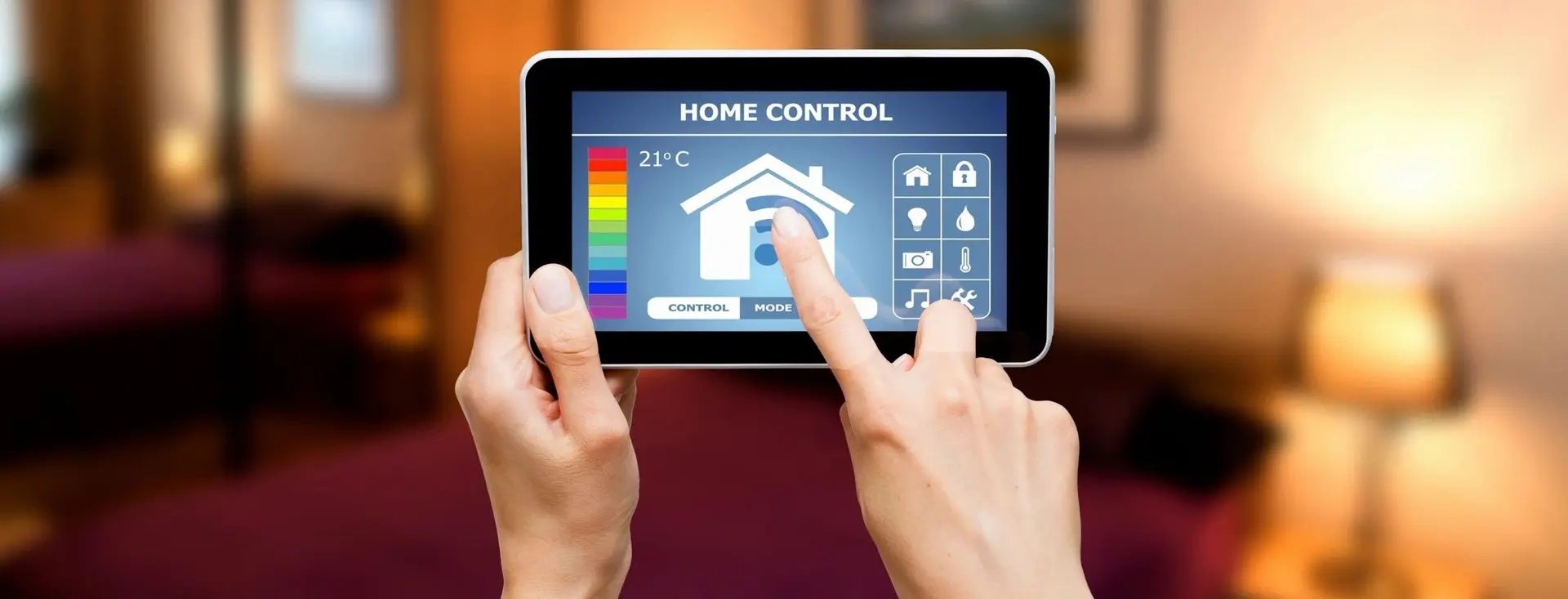 Remote home control system on a tablet